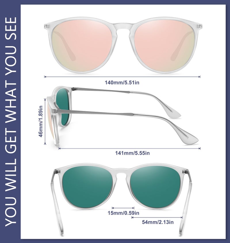 WOWSUN Retro Polarized Sunglasses Womens 2026 Trendy Round Classic Glasses - Image 5