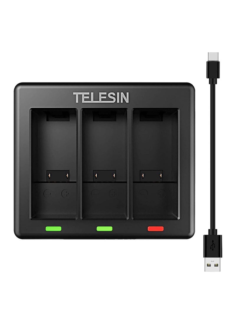TELESIN 3 Channel Battery Charger For Gopro Hero9 Black  - Image 1