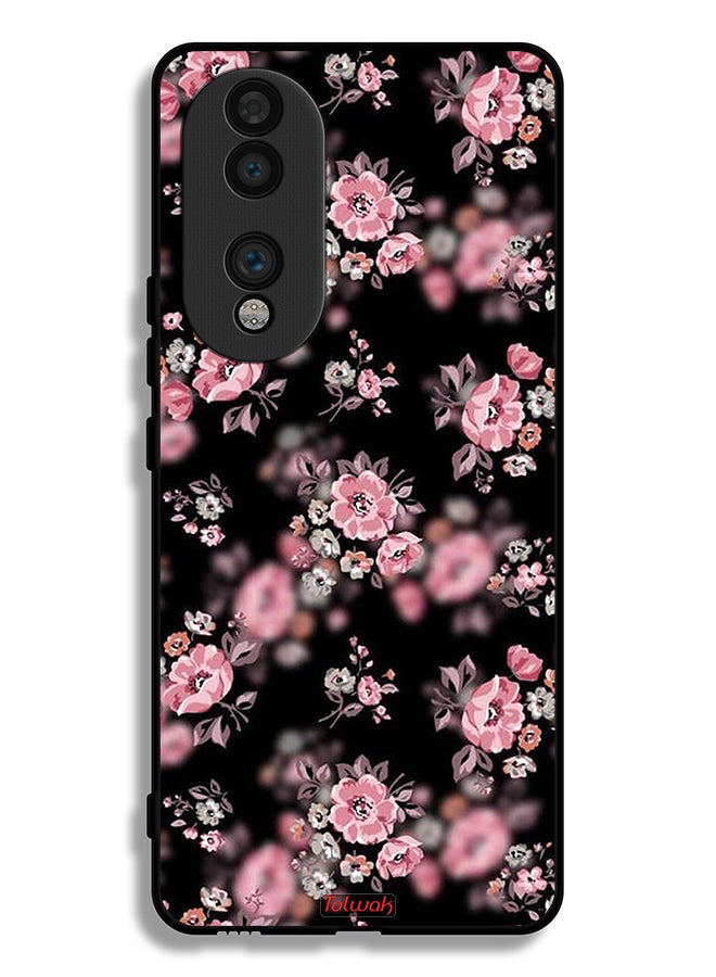 Tolwak Honor 70 Protective Case Cover Portrait Flowers Pattern - Image 2