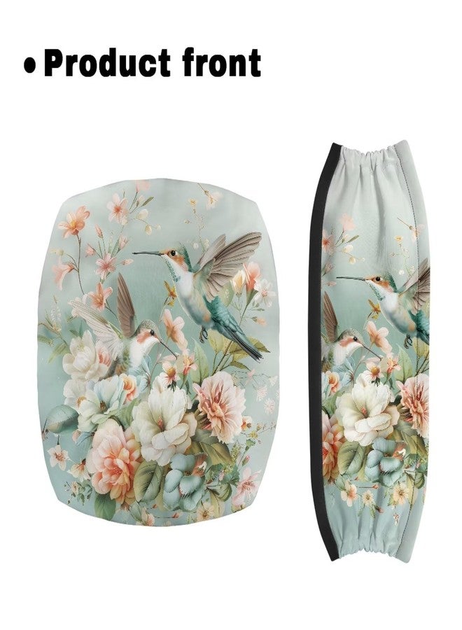 Hechitok Hummingbird Floral Walker Seat Covers for Seniors Reusable Rollator Walker Seat Cushion Cover Washable Rollator Walker Seat and Backrest Covers - Image 2
