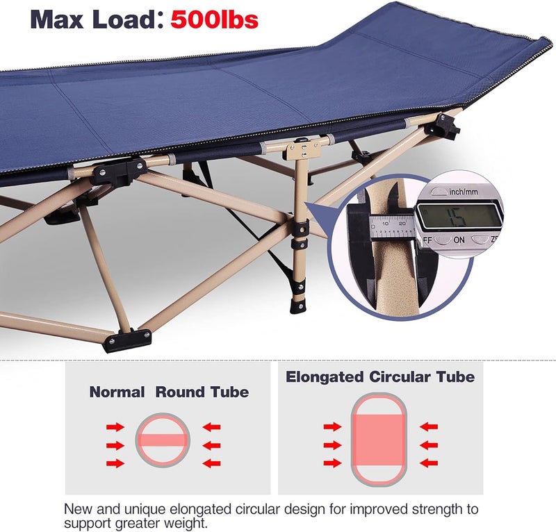 PIKFOS Folding recliner Sun Lounger Garden Chairs Patio Reclining Chairs Sunbed Folding Bed Single Bed Companion Bed Outdoor Beach Chair Portable Office Lounge Chair Load 300 Kg Length - Image 4