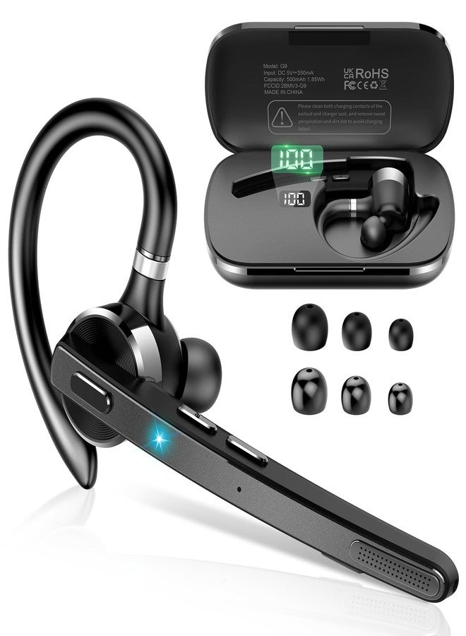 Thunelec Wireless Bluetooth Headset Earpiece, Hands Free Headset with Mute Button, Gray - Image 1