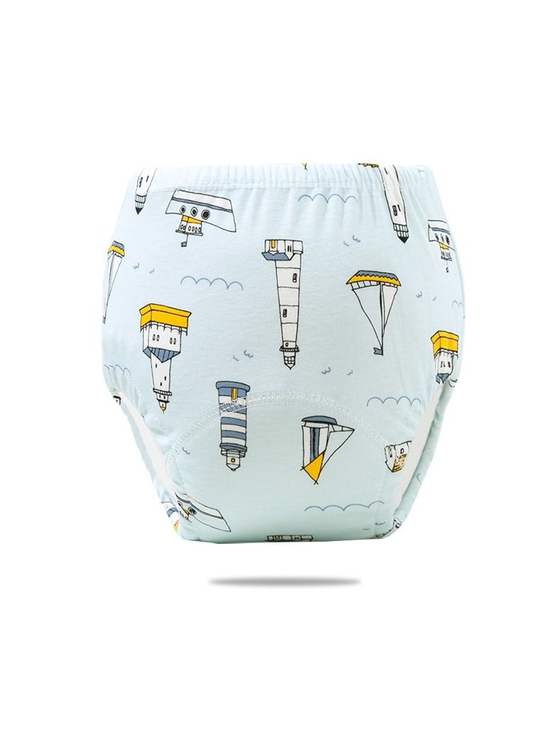 DUNISO 5Pcs 4 Layer Baby Training Pants Breathable Cotton Training Pants Training Underwear Pants Baby Brifes Size L Suitable For 8-13 Kg Baby  - Image 4