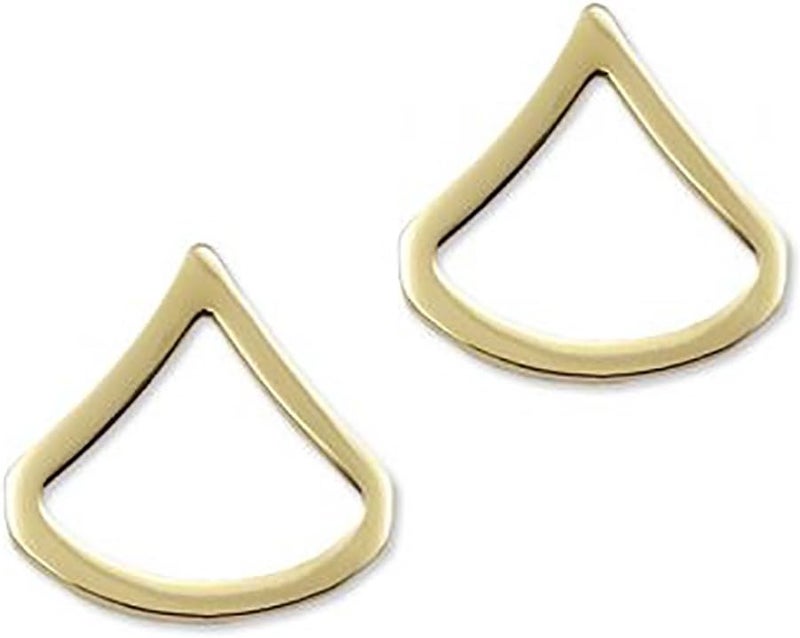 US Army Brite Shiny Metal Pin-On Rank