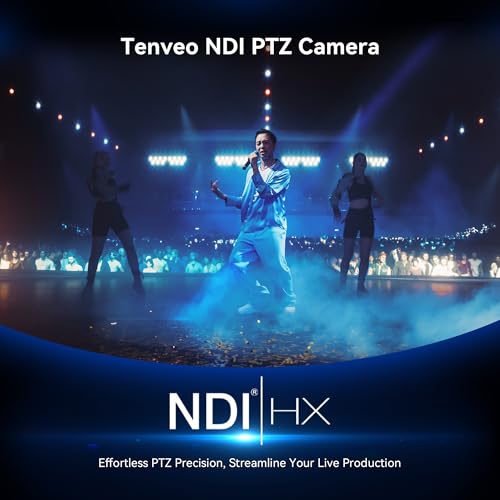 Tenveo 4K NDI PTZ Camera AI Humanoid & Face Auto-Tracking HDMI/USB3.0/LAN(PoE) 20X Optical Zoom(*2) and 7’’ LCD Quad-Screen NDI PTZ Joystick Controller Bundle/Kit for Church Services Live Production - Image 5