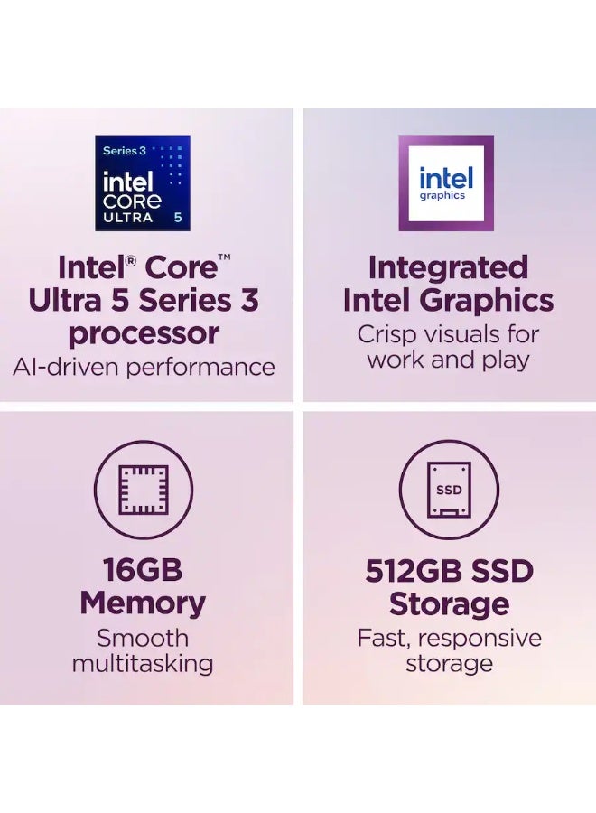 لينوفو لاب توب لينوفو يوجا 7 2 في 1 14IPH11 83TC0003US، معالج Intel Core Ultra 5، ذاكرة 16 جيجابايت، 512 جيجابايت SSD، شاشة لمس OLED 2K بحجم 14 بوصة، ويندوز 11 هوم، رمادي لونا اللغة الإنجليزية - Image 3