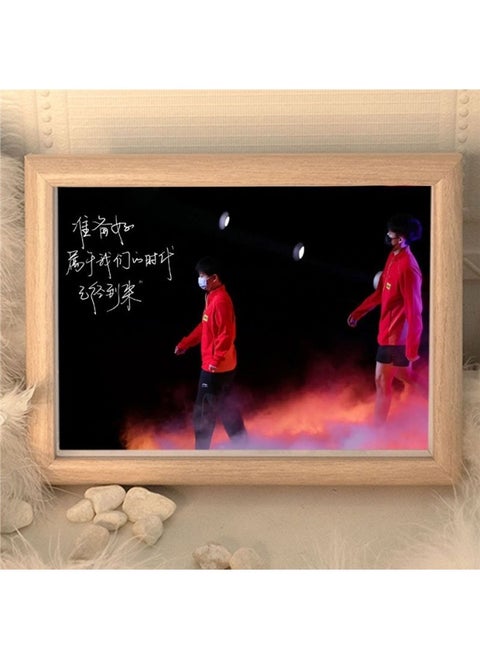 Sun Yingsha Wang Chuqin Photo Frame Should Aid Photo Commemorate Sha Tou Bedroom Desktop Decoration DIY Gift-Color:Sun Yingsha Wang Chuqin Style 5 Without Photo Frame, One Individually Painted Heart-Specifications:Standard