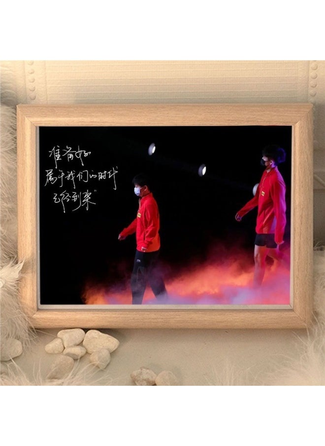 null - Sun Yingsha Wang Chuqin Photo Frame Should Aid Photo Commemorate Sha Tou Bedroom Desktop Decoration DIY Gift-Color:Sun Yingsha Wang Chuqin Style 5 Without Photo Frame, One Individually Painted Heart-Specifications:Standard - Image 1