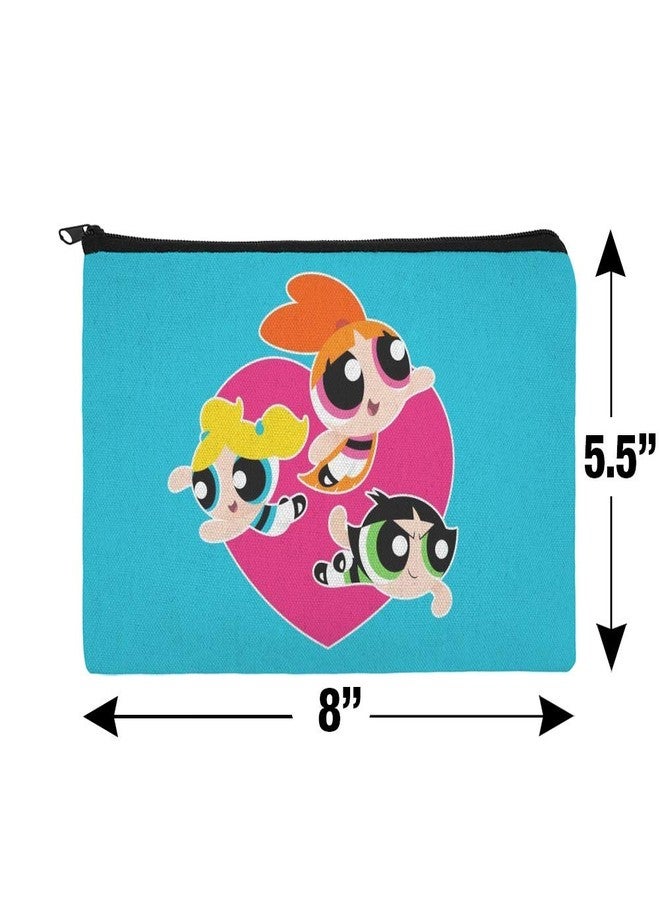 GRAPHICS & MORE Powerpuff Girls Heart Makeup Cosmetic Bag Organizer Pouch - Image 4
