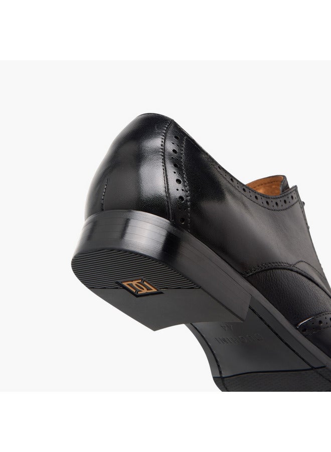 DUCHINI Men's Perforated Derby Shoes with Lace-Up Closure  - Image 5