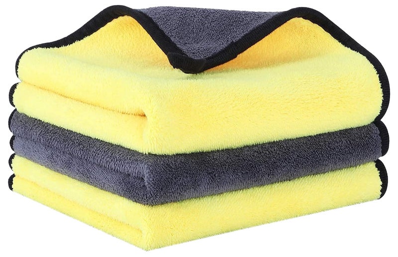 Woscher Microfiber Cloth for Car, Ultrasoft & Quick Drying Car Microfiber Cleaning Towel, Lint Free Automotive Microfiber Towel for Cleaning Polishing Washing & Detailing (40 x 40 cm (800 GSM), 3 Pack - Image 5
