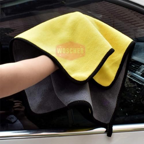 Woscher Microfiber Cloth for Car, Ultrasoft & Quick Drying Car Microfiber Cleaning Towel, Lint Free Automotive Microfiber Towel for Cleaning Polishing Washing & Detailing (40 x 40 cm (800 GSM), 3 Pack - Image 4