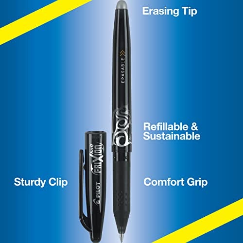 Pilot FriXion Ball 0.7mm Erasable Gel Pens, Fine Point, Black Ink, Pack Of 6 - Image 3
