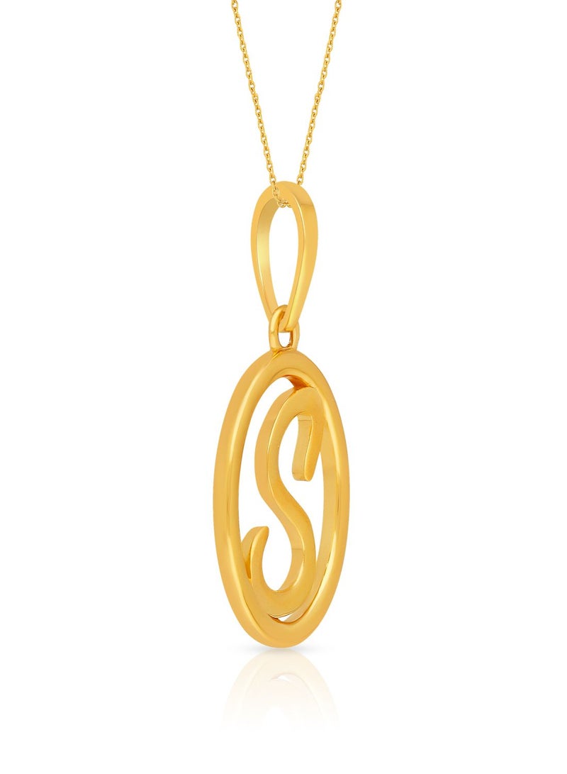 Malabar Gold and Diamonds 22k 916 Purity Gold Pendant for Women DZPN187SY  - Image 2