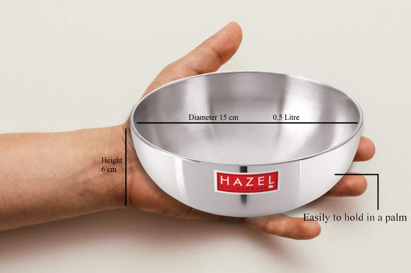 HAZEL Aluminium Kadhai Cookware Tasra 500 ml | 4 mm Heavy‑Gauge Aluminium Kadai for Deep Frying & Tadka | Compact Kitchen Essential - Image 4