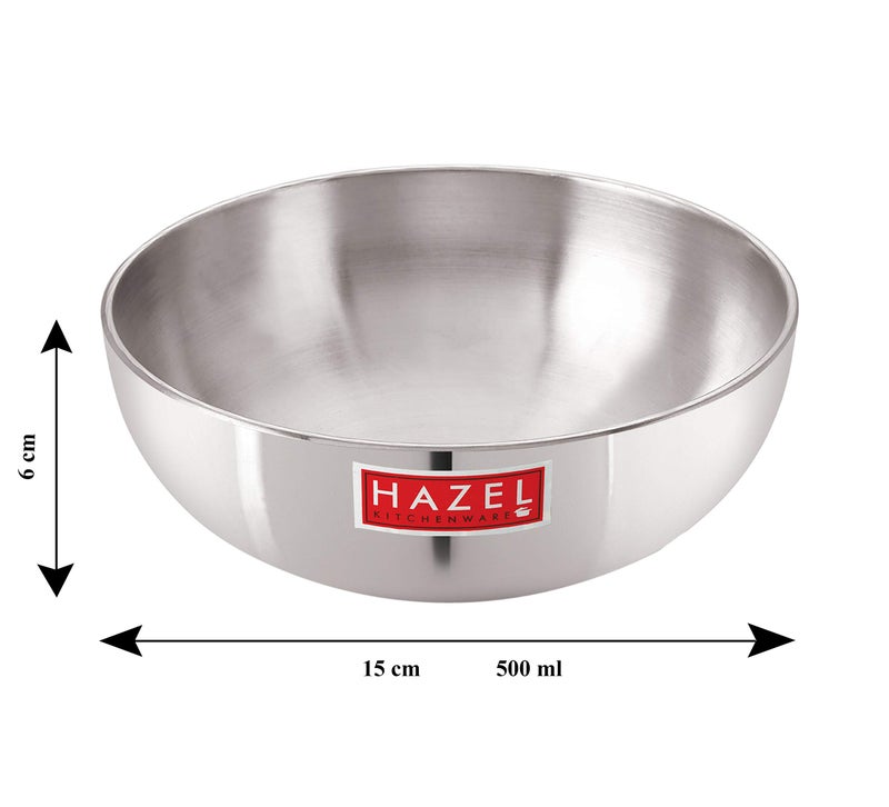 HAZEL Aluminium Kadhai Cookware Tasra 500 ml | 4 mm Heavy‑Gauge Aluminium Kadai for Deep Frying & Tadka | Compact Kitchen Essential - Image 3