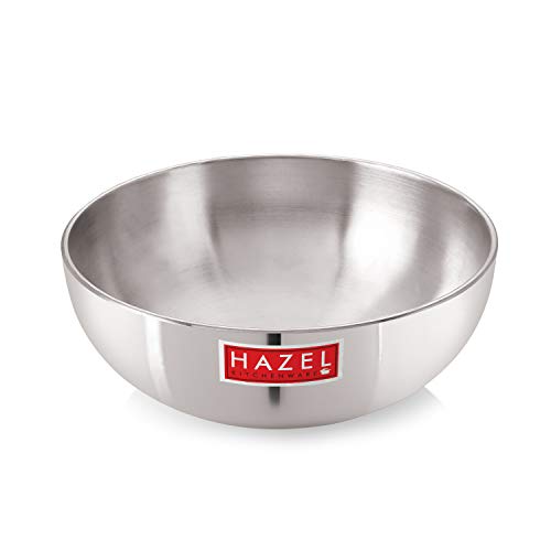 HAZEL Aluminium Kadhai Cookware Tasra 500 ml | 4 mm Heavy‑Gauge Aluminium Kadai for Deep Frying & Tadka | Compact Kitchen Essential - Image 1