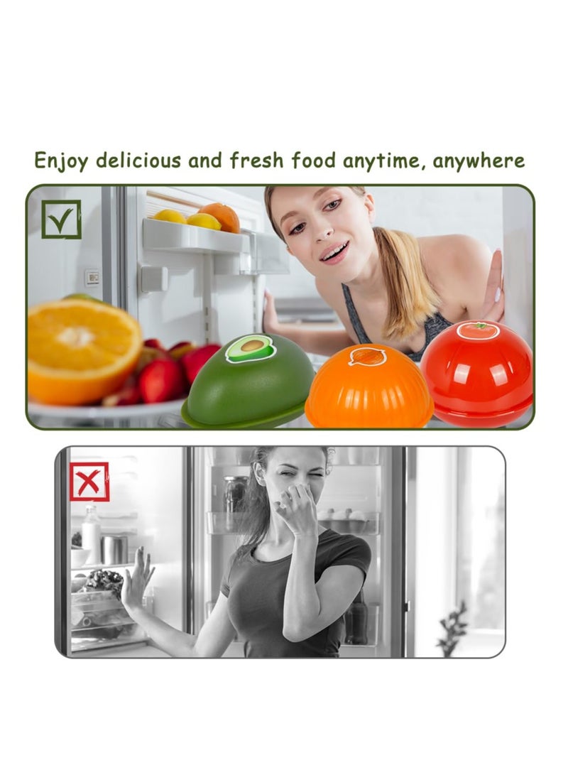 SYOSI 3Pcs Plastic Vegetable Fresh Storage Box, Fruit and Vegetable Shaped Sealed Keeper Food Saver Storage Containers, Vegetable Crisper, Tomato Saver, Onion Container and Avocado Saver - Image 5
