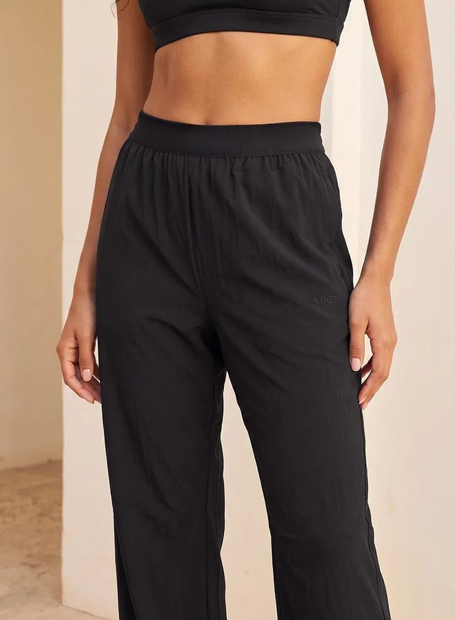 Splash Active BLACK Mid-Rise Track Pants with Pockets for Women | Best Price UAE
