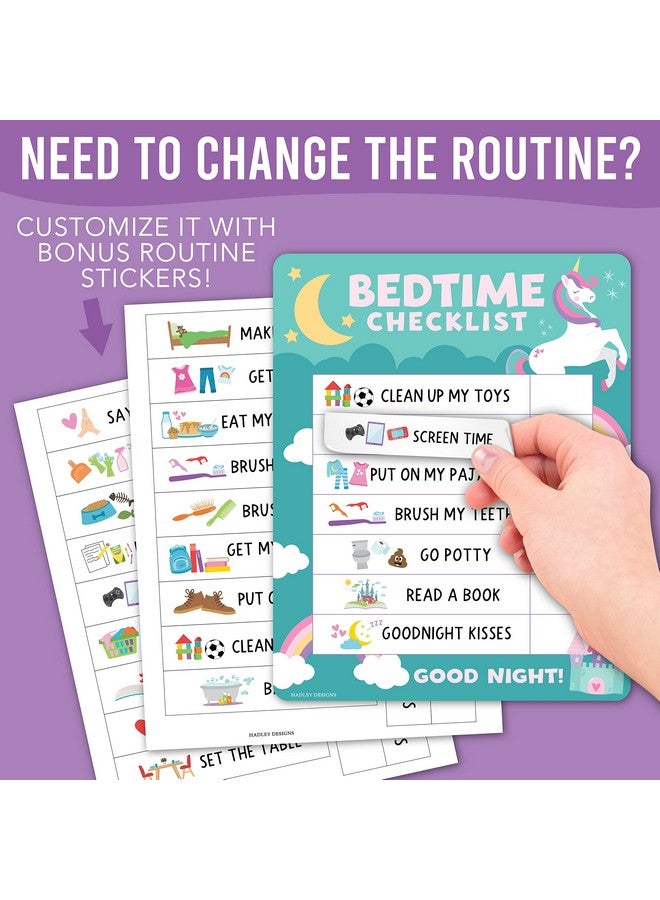 Hadley Designs Unicorn Daily Schedule For Kids Schedule Board For Home - Reward Chart Bedtime Routine Chart For Toddlers, Morning Routine Chart For Kids Routine Chart, Toddler Daily Routine Chart - Image 5