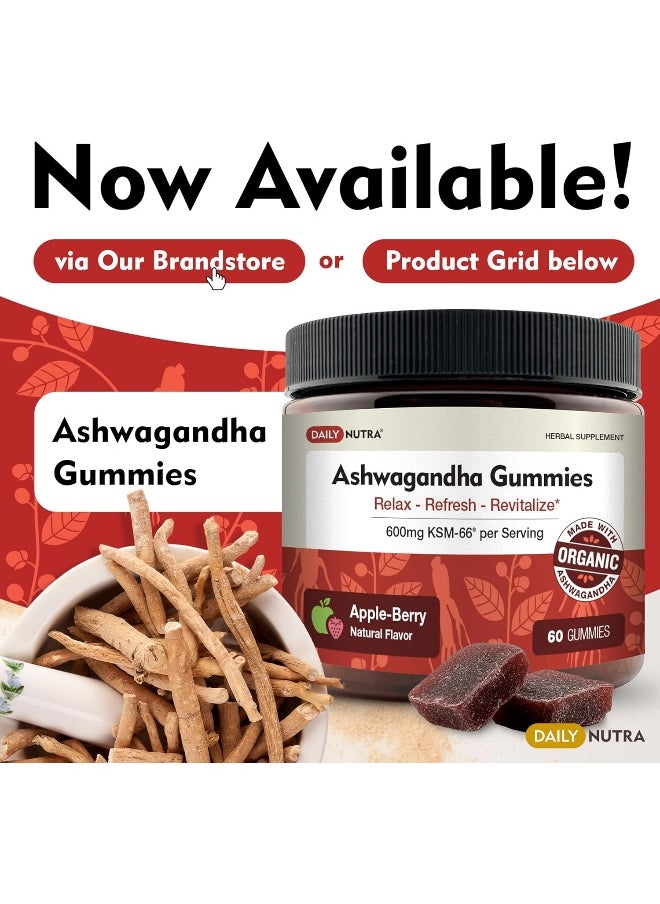 DailyNutra - Ksm-66 Ashwagandha 600Mg - Organic Root Extract - High Potency 5% Withanolides - Image 1