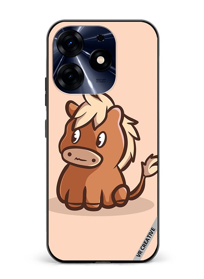 VR CREATIVE Protective Case Cover For Tecno Spark 10 Pro Horse Cartoon Design Multicolour - Image 1