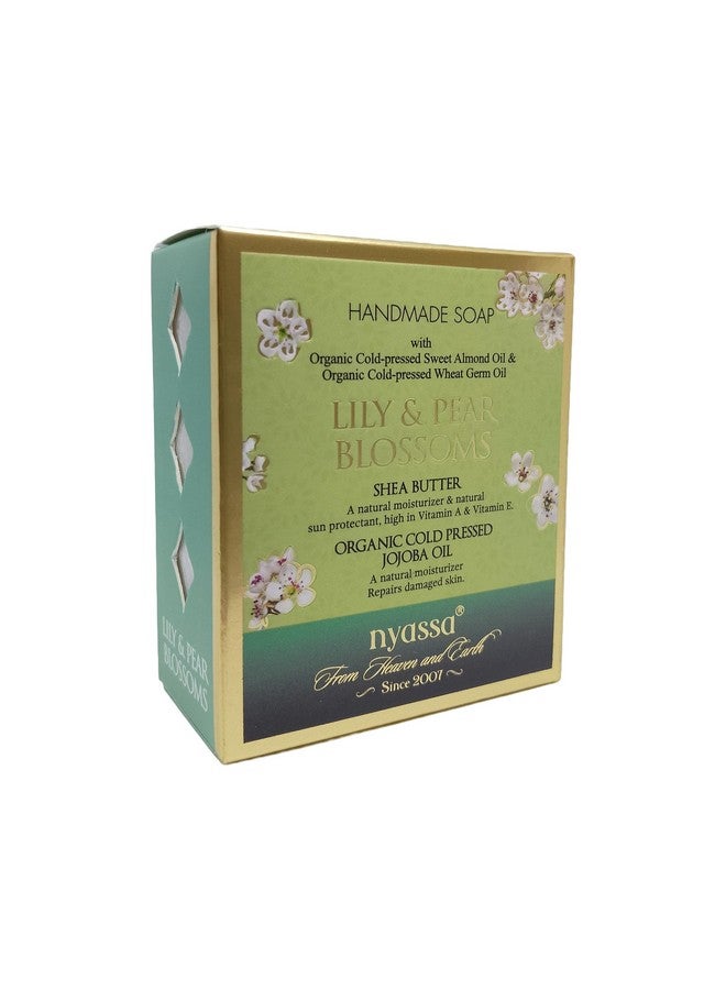 Nyassa Lily & Pear Blossoms Natural Bathing Soap with Shea Butter & Organic Cold Pressed Jojoba Oil 150gm - Image 2