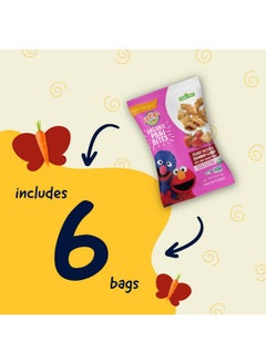 Earth's Best Earth's Best Organic Kids Snacks, Sesame Street Toddler Snacks, Organic PB&J Bites for Toddlers 2 Years and Older, Peanut Butter and Strawberry Flavored with Other Natural Flavors, 3.17oz (Pack of 6)  - Image 3