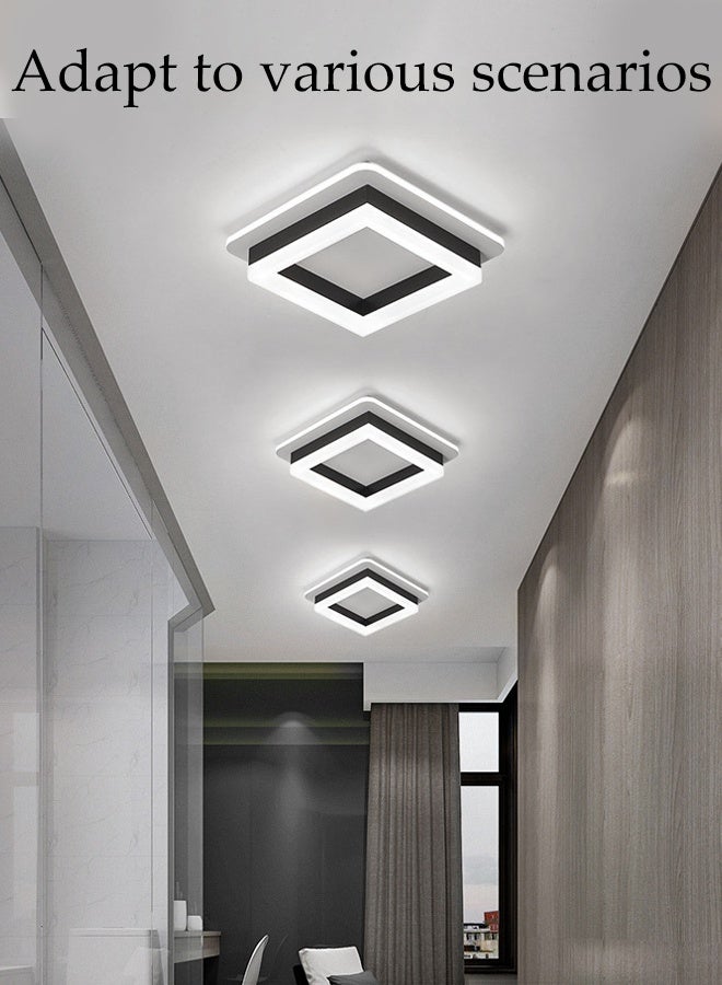 DUNISO Ceiling Lights, Aisle Lights, Corridor Lights, Living Room Downlights, Hole Lights, Ceiling Spotlights, Entrance Lights, Balcony Lights, Black And White Square Corridor Lights, Suitable For Kitchens, Bedrooms, Corridors, And Restaurants  - Image 5