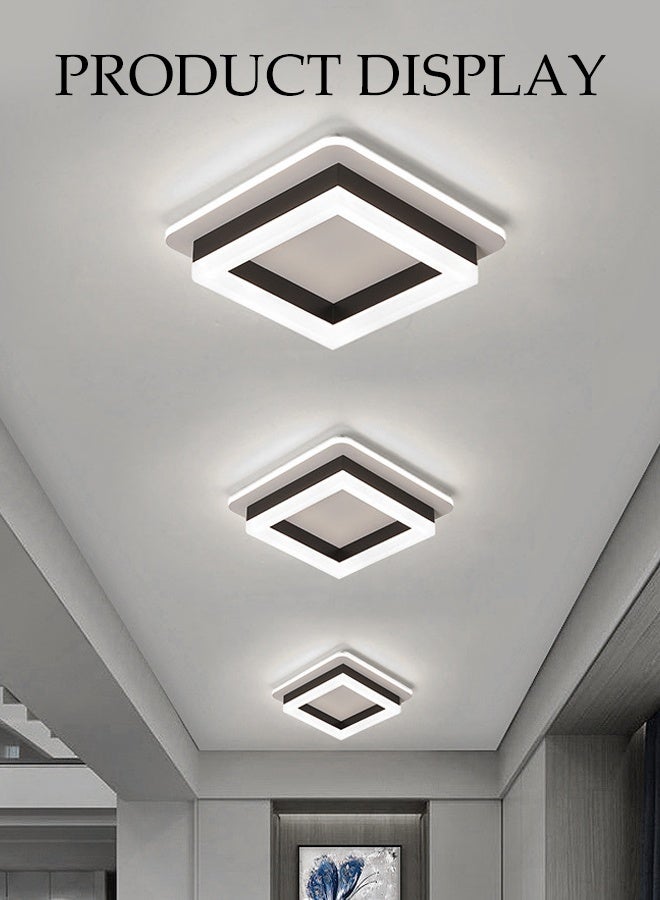 DUNISO Ceiling Lights, Aisle Lights, Corridor Lights, Living Room Downlights, Hole Lights, Ceiling Spotlights, Entrance Lights, Balcony Lights, Black And White Square Corridor Lights, Suitable For Kitchens, Bedrooms, Corridors, And Restaurants  - Image 3