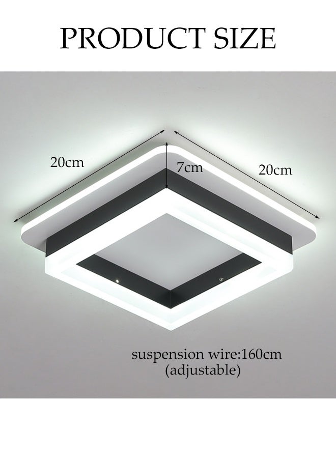DUNISO Ceiling Lights, Aisle Lights, Corridor Lights, Living Room Downlights, Hole Lights, Ceiling Spotlights, Entrance Lights, Balcony Lights, Black And White Square Corridor Lights, Suitable For Kitchens, Bedrooms, Corridors, And Restaurants  - Image 2