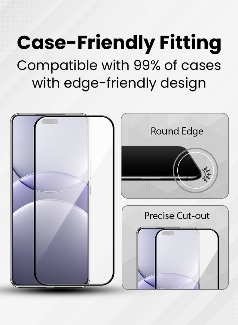 YJS Screen Protector For Huawei Nova 13 Pro 6.76 Inch 9H Hardness Tempered Glass Film, Bubble Free Easy Installation, Full Coverage, Anti Scratch And Touch Sensitive - Image 5
