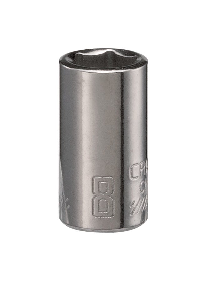 CRAFTSMAN Alloy Steel Rust-Resistant 6-Point Metric Shallow Socket Chrome 1/4 Inch 2300861