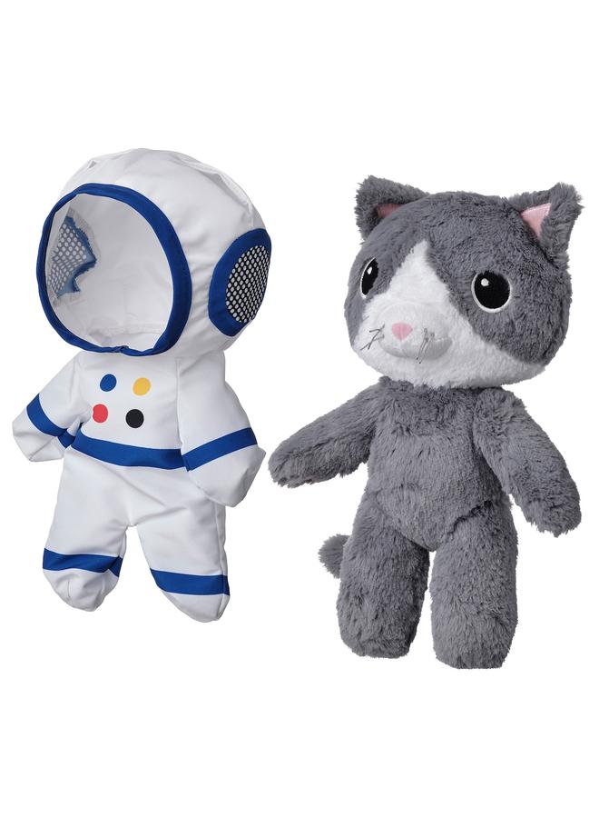 جرين تايجر لعبة ناعمة مع بدلة رائد فضاء، قطة، 28 سم - Image 2