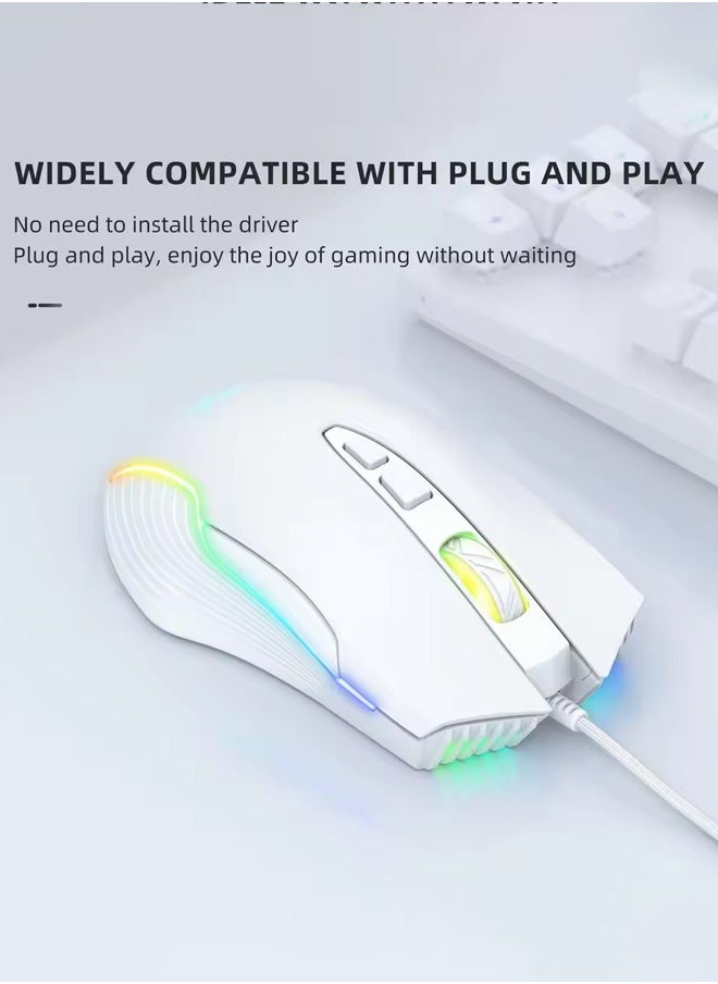 onikuma - CW905 Wired Gaming Mouse,RGB 6400 DPI LED Optical USB 7 Buttons  for Gamer Computer Laptop PC Desktop - Image 1