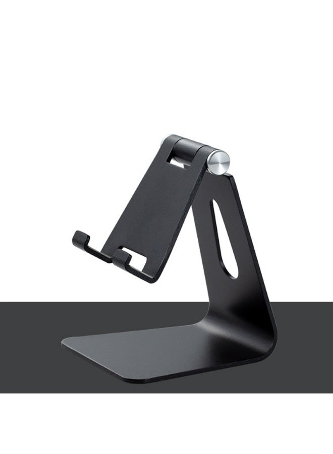 حامل الهاتف المحمول للهاتف اللوحي من الألومنيوم قابل للتعديل، حامل الهاتف المحمول المكتبي من الألومنيوم قابل للتعديل، أسود - Image 3