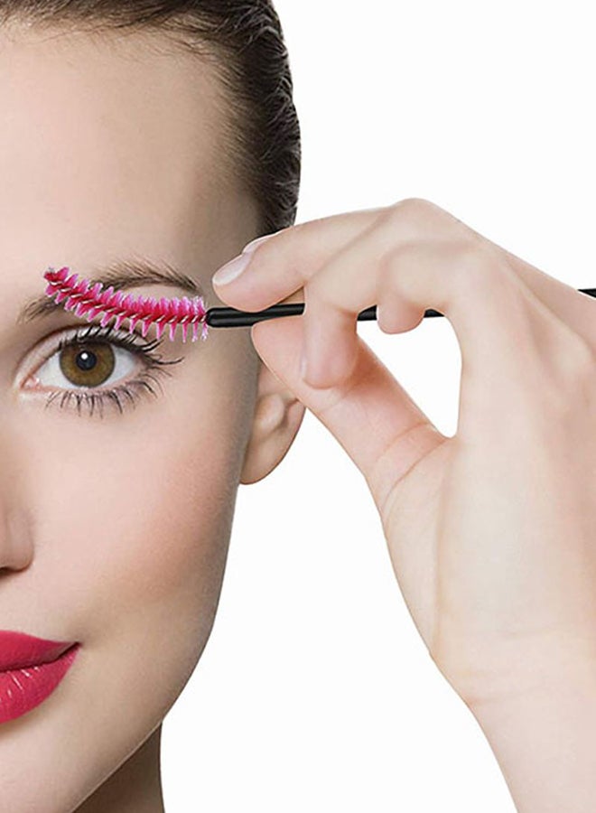 CYTHERIA 100-Piece Disposable Eyelash Mascara Wands Brushes Black/Pink - Image 2