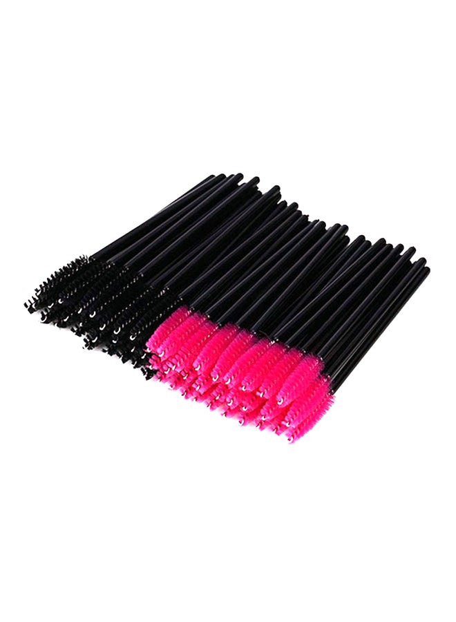 CYTHERIA 100-Piece Disposable Eyelash Mascara Wands Brushes Black/Pink - Image 1
