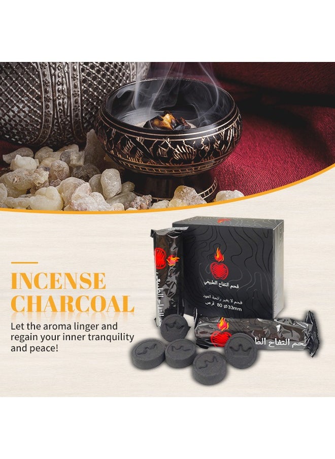 Generic - Easy Burn Coal for Incense, Environmentally Friendly Incense Charcoal, Evenly Releases Fragrance, Suitable for Home, Office and Temple - Image 1