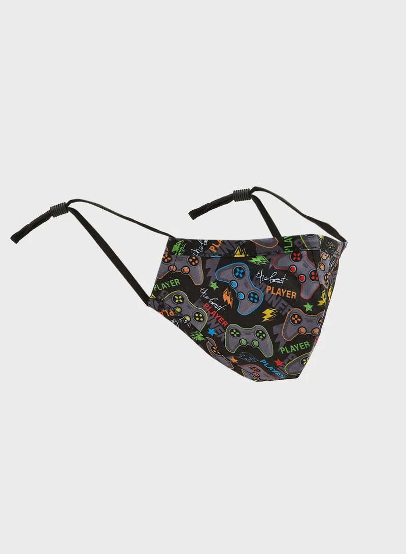 FAN MANIA Kids 2 Pack Printed Mask