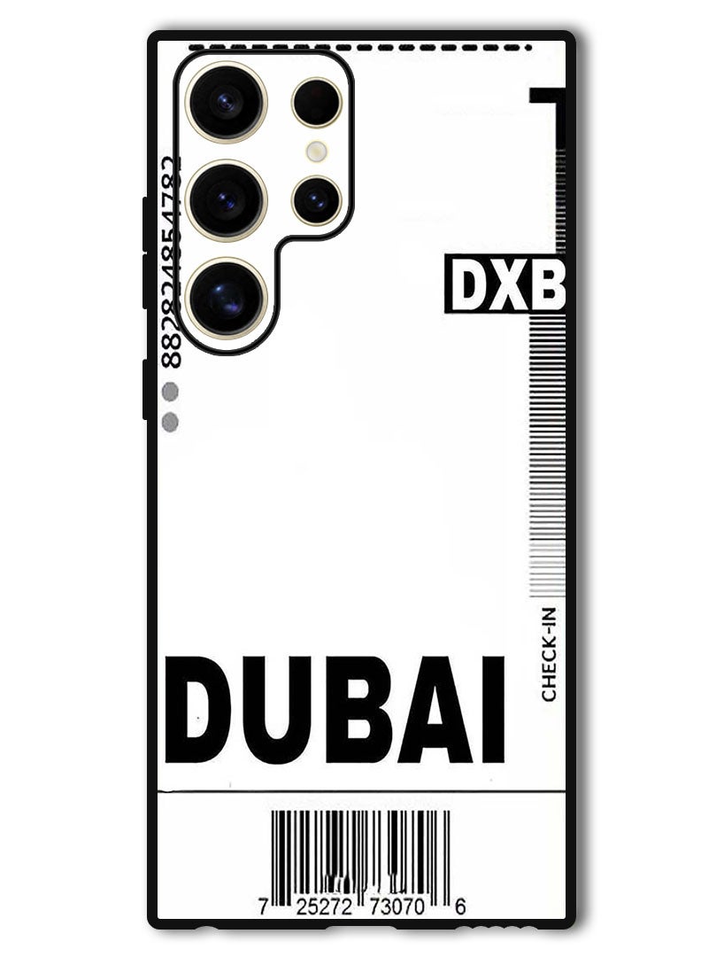 Theodor Protective Case Anti Scratch Shock Proof Bumper Cover For Samsung Galaxy S24 Ultra DXB Boarding pass - Image 1