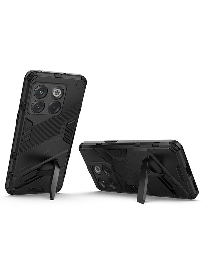 Case for OnePlus 10T/OnePlus ACE Pro, Shockproof Case with Kickstand Magnet Stand, Anti-Fall Drop Protection, PC+TPU High Level Protective Tough Hard Phone Cover, Black  - Image 3