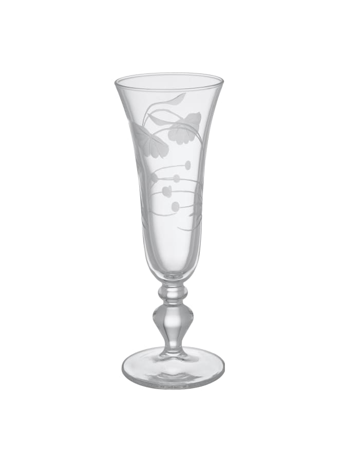 Pasabahce - Decorated Flute Glass Set 6 Pieces - 180ml - Glass Clear - Image 2