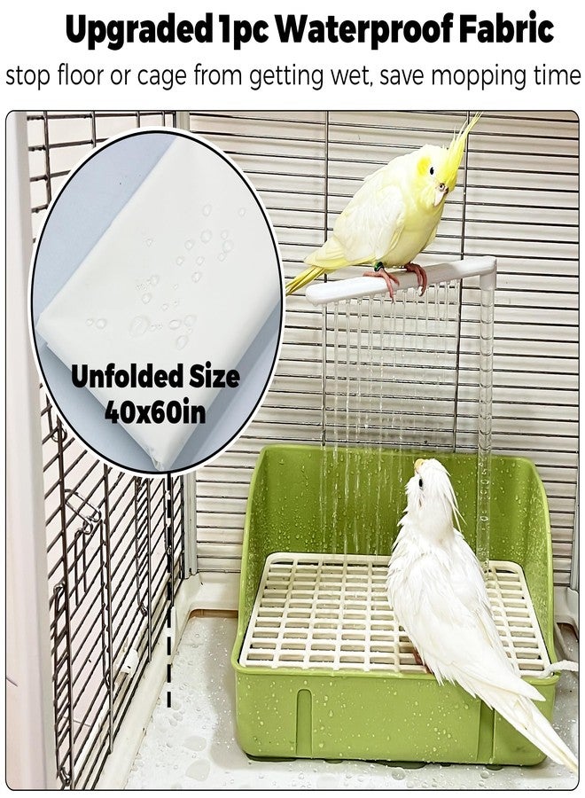 Jevnd Automatic Parakeet Bird Bath with Pump, Large Bird Shower Fountain Indoor Bathtub with Running Water, Parrot Bath Tub Faucet for Pet Birds, African Grey, Cockatiel, Conure, Budgie, Lovebird - Image 3