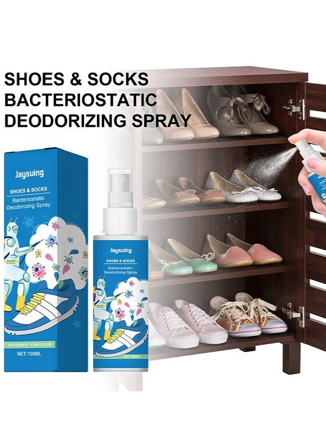 Jaysuing Shoes And Socks Bacteriostatic Deodorizing Spray—Foot Care Shoe Odor Eliminator Deodorizer Spray And Removes Bad Smells Of Boots Heels Tennis Shoe Cleats Sneakers Ballet Shoe Sports Shoes And More  - Image 2