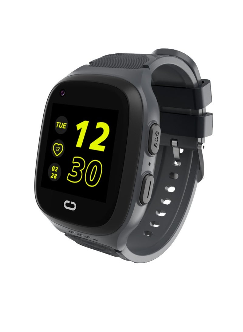 ساعة ذكية للأطفال LT314G، ساعة تحديد المواقع سهلة الاستخدام للأطفال، ساعة معصم ذكية خفيفة الوزن مزودة بخاصية الواي فاي، ساعة مكالمات فيديو قابلة للتعديل للأطفال مزودة بكاميرا، (قطعة واحدة، أسود) - Image 1