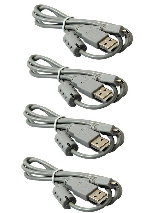 تايمي - مجموعه من 4 كابل بيانات USB صغير 5Pin إلى USB 2.0 ذكر للقرص الصلب والكاميرا ووحدة تحكم بلايستيشن 3 والهاتف بطول 10 متر - Image 1