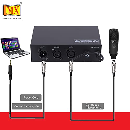 MX 48V Phantom Power Supply — Single-Channel Phantom Power for Condenser Microphones, Balanced XLR in/Out, LED Indicator, Compact Studio Recording Accessory - Image 3