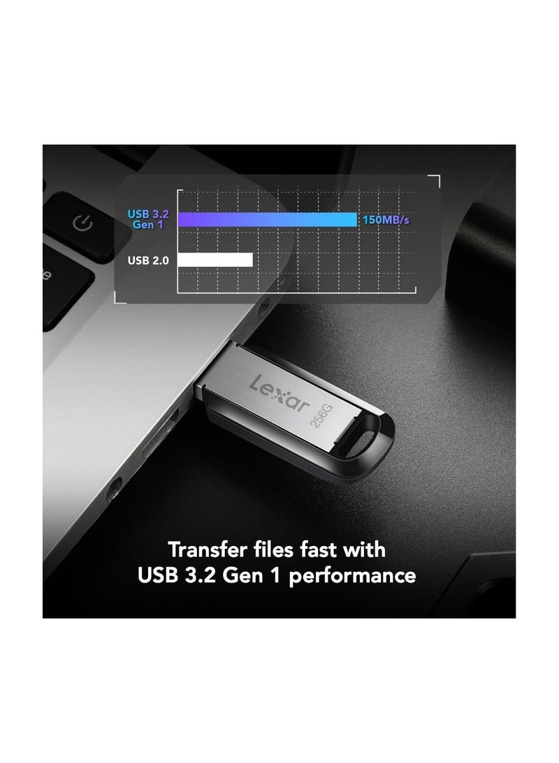 ليكسار محرك فلاش JumpDrive M400 USB 3.0 لتوسيع التخزين والنسخ الاحتياطي، بسرعة قراءة تصل إلى 150MB/s (LJDM400256G-BNBNU) - Image 2