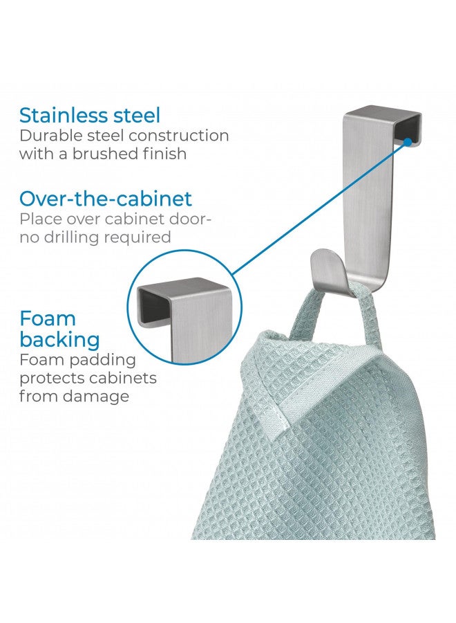 InterDesign iDesign Forma Brushed Stainless Steel Over-The-Cabinet Storage Hook - 1" x 2.25" x 3" - Image 3